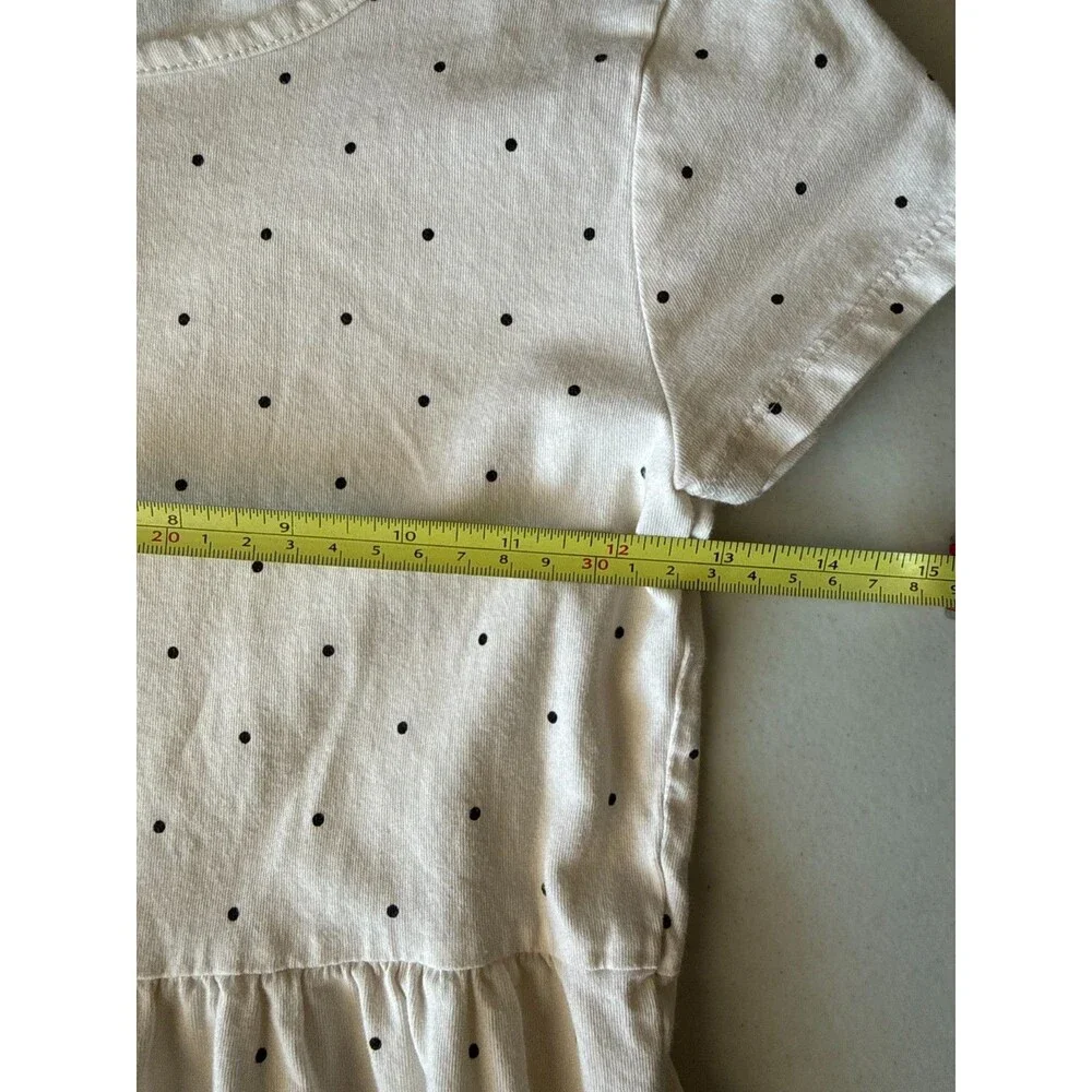 Girls Old Navy White and Black Polka Dot T-shirt Dress Size L 10/12